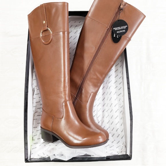 Alfani Shoes - Alfani Cognac Leather Boots